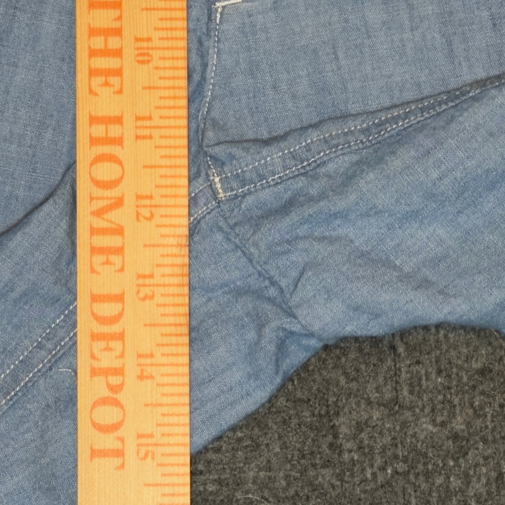 Polo Ralph Lauren Mens 42T Western Embroidered Chambray Shorts Blue Flag Skull - Picture 9 of 11